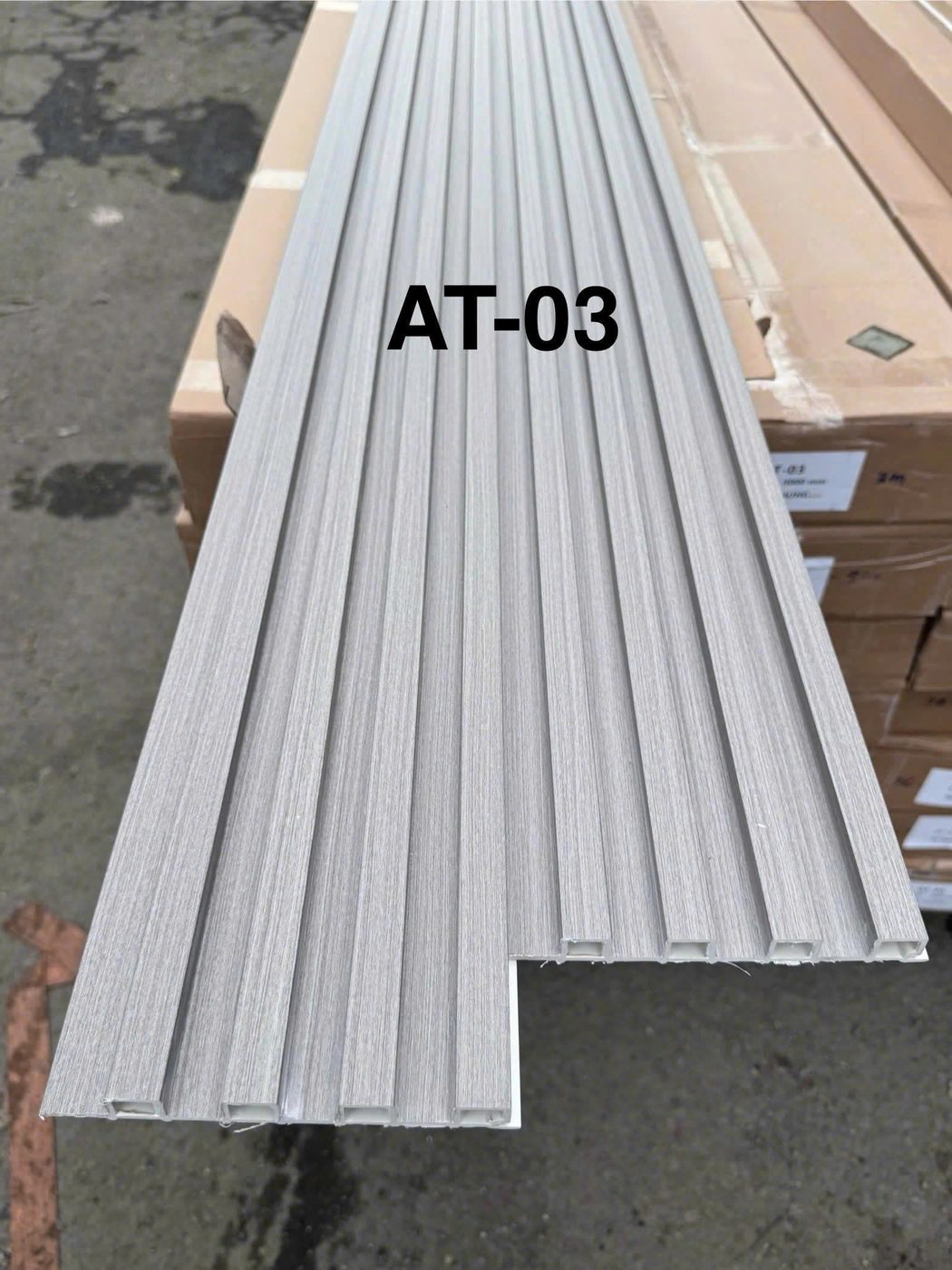 Lam sóng PVC 4 sóng cao mã AT-03, quy cách 17 × 155 × 2900mm
