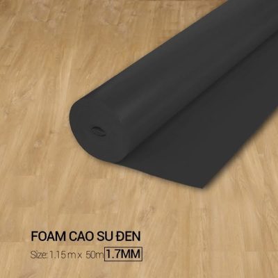 Lót sàn cao su non đen 1,7mm – ảnh thật