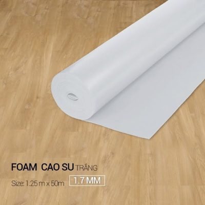 Lót sàn cao su non trắng 1,7mm – ảnh thật
