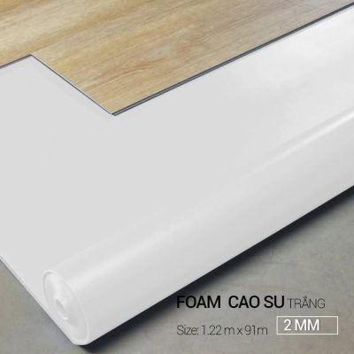 Lót sàn cao su non trắng 2mm – ảnh thật