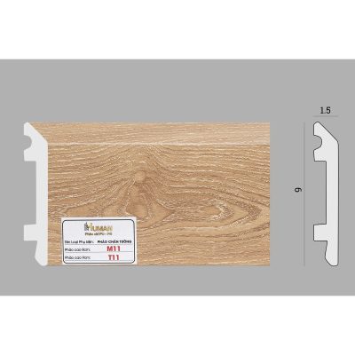Phào chân tường phẳng PS cao 8cm mã M11 – ảnh thật