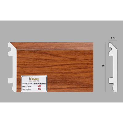 Phào chân tường phẳng PS cao 9cm mã T5 – ảnh thật