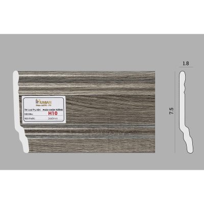 Phào chân tường PS cao 7,5cm mã H10 – ảnh thật