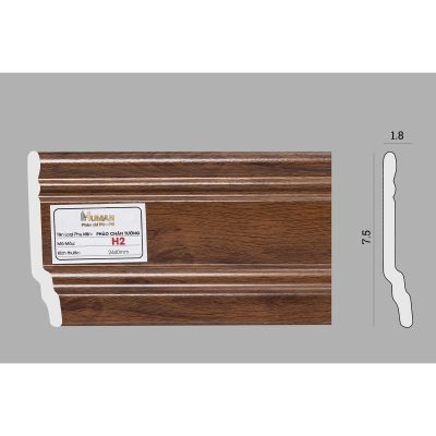 Phào chân tường PS cao 7,5cm mã H2 – ảnh thật