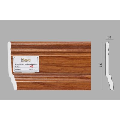 Phào chân tường PS cao 7,5cm mã H5 – ảnh thật