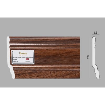 Phào chân tường PS cao 7,5cm mã H7 – ảnh thật