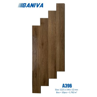 Sàn gỗ Baniva A396 cốt xanh 12mm – ảnh thật