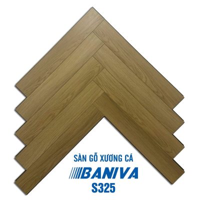 Sàn gỗ Baniva S325 xương cá cốt xanh 12mm – ảnh thật