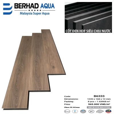 Sàn Gỗ Berhad Aqua Thẳng B6333 – ảnh thật