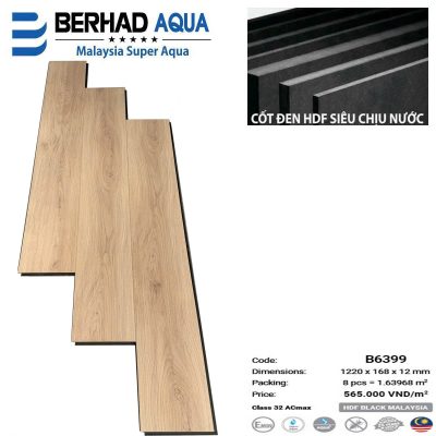 Sàn Gỗ Berhad Aqua Thẳng B6399 – ảnh thật