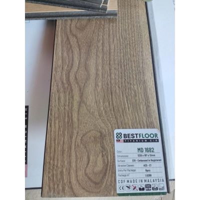 Sàn gỗ Bestfloor Titanium EIR MD1682 12mm màu nâu gỗ