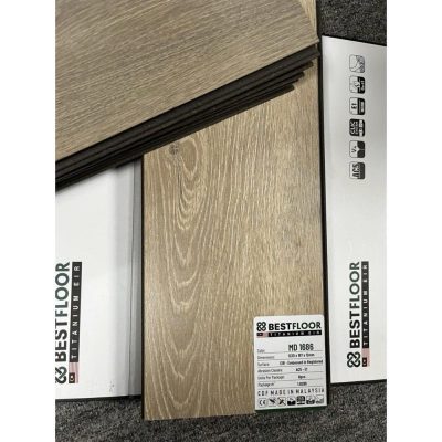 Sàn gỗ Bestfloor Titanium EIR MD1686 12mm màu nâu vàng nhạt