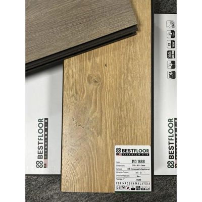 Sàn gỗ Bestfloor Titanium EIR MD1688 12mm màu vàng nâu
