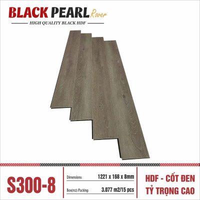 Sàn gỗ Black Pearl Rover S300-8 cốt đen 8mm – ảnh thật