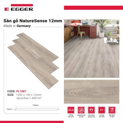 Sàn Gỗ Egger 12mm PL1087 – ảnh thật