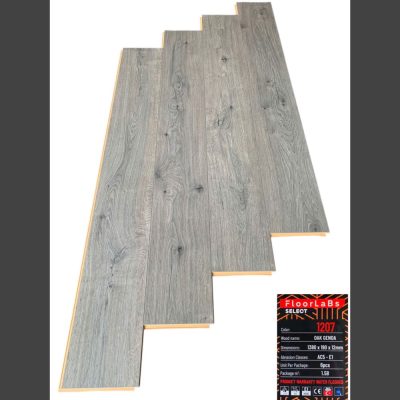 Sàn gỗ FloorLaBs Select 1207 Oak Genoa 12mm màu xám