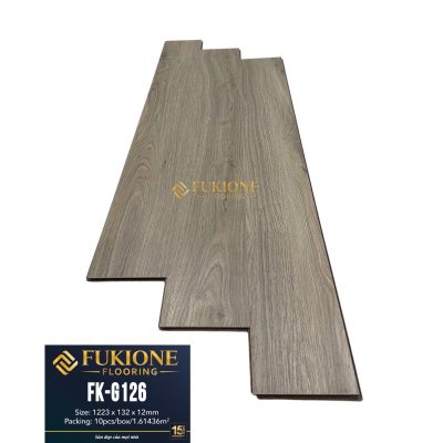 Sàn gỗ FukiOne FK-G126 12mm màu xám nâu