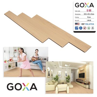 Sàn Gỗ Goxa Cốt nâu 12mm G68 – ảnh thật