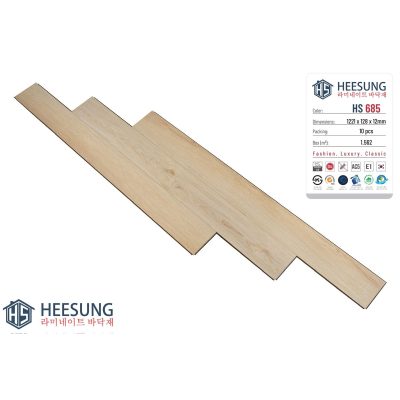 Sàn Gỗ Heesung Cốt nâu 12mm HS685 – ảnh thật