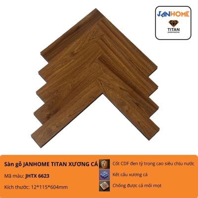 Sàn Gỗ Janhome Titan Xương Cá JHTX6623 – ảnh thật