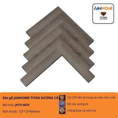 Sàn Gỗ Janhome Titan Xương Cá JHTX6625 – ảnh thật