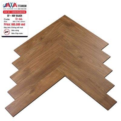 Sàn Gỗ Jawa Titanium Lõi đen xương cá 12mm D-64 – ảnh thật