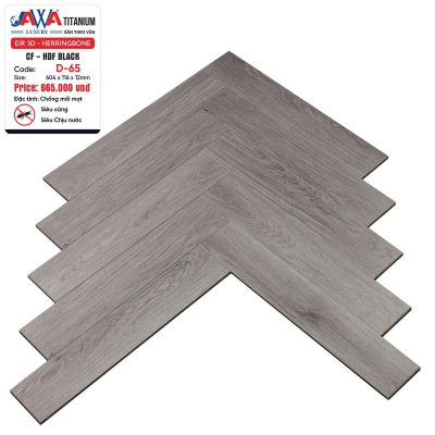 Sàn Gỗ Jawa Titanium Lõi đen xương cá 12mm D-65 – ảnh thật