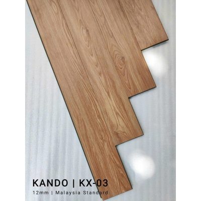 Sàn gỗ Kando Aqua+ KX-03 cốt xanh 12mm – ảnh thật