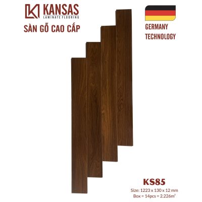 Sàn gỗ Kansas KS85 12mm – ảnh thật