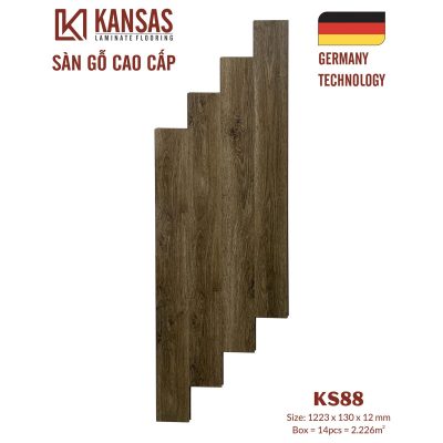 Sàn gỗ Kansas KS88 12mm – ảnh thật