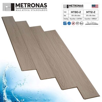 Sàn gỗ Metronas MT80-2 cốt nâu 8mm – ảnh thật