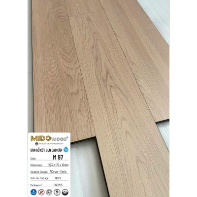 Sàn gỗ Midowood cốt đen M97 12mm – ảnh thật
