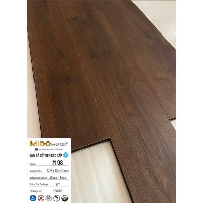 Sàn gỗ Midowood cốt đen M98 12mm – ảnh thật