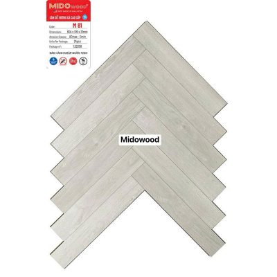 Sàn gỗ Midowood tỷ trọng cao xương cá M81 12mm – ảnh thật