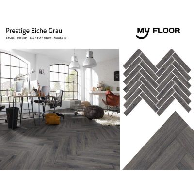 Sàn Gỗ My Floor Castle MH1003 Prestige Eiche Grau 10mm – ảnh thật