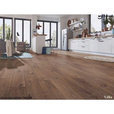 Sàn Gỗ My Floor Villa M1238 Atlas Oak Coffee 12mm – ảnh thật