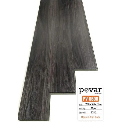 Sàn Gỗ Povar Cốt xanh 12mm PV6608 – ảnh thật