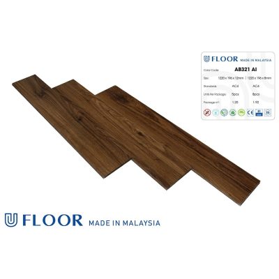 Sàn Gỗ UFloor 12mm bản to AB319 – ảnh thật
