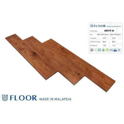 Sàn Gỗ UFloor 12mm bản to AB321 – ảnh thật