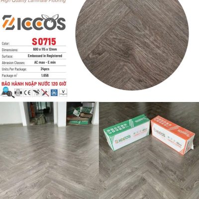 Sàn Gỗ Ziccos Xương cá 12mm S0715 – ảnh thật