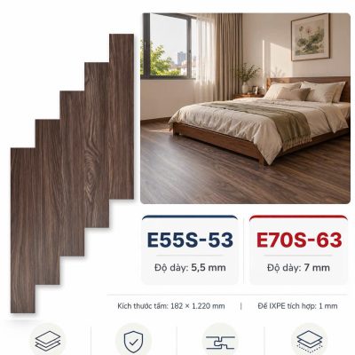 Sàn Nhựa Eurohome SPC 7mm E70S-63 – ảnh thật