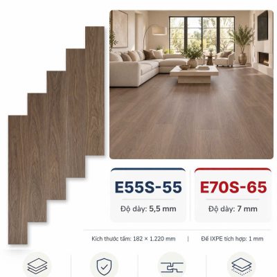 Sàn Nhựa Eurohome SPC 7mm E70S-65 – ảnh thật