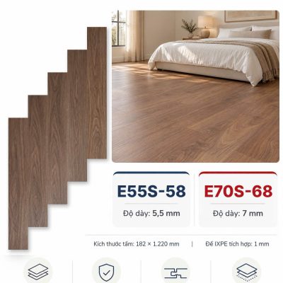 Sàn Nhựa Eurohome SPC 7mm E70S-68 – ảnh thật