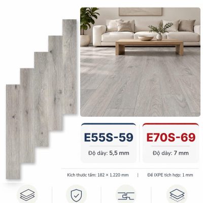 Sàn Nhựa Eurohome SPC 7mm E70S-69 – ảnh thật