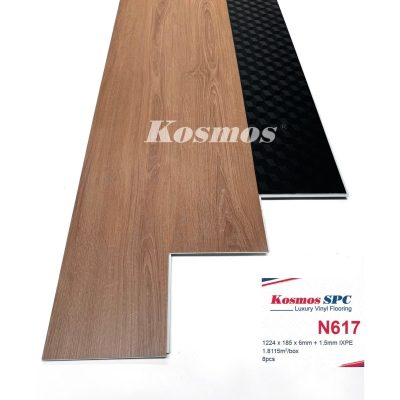 Sàn Nhựa Kosmos SPC 6mm + đế IXPE 1,5mm N617 – ảnh thật