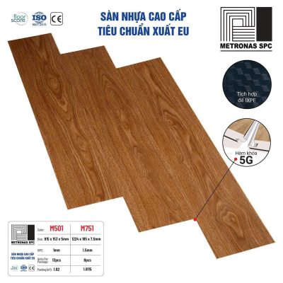 Sàn nhựa Metronas SPC M501 5mm – ảnh thật