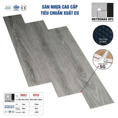 Sàn nhựa Metronas SPC M503 5mm – ảnh thật