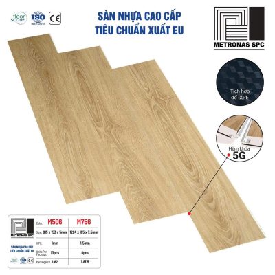Sàn nhựa Metronas SPC M756 7,5mm – ảnh thật