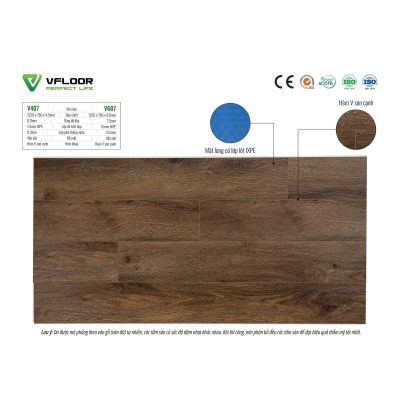 Sàn nhựa Vfloor Luxury V407 6mm – ảnh tem thật