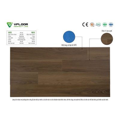 Sàn nhựa Vfloor Luxury V413 6mm – ảnh tem thật